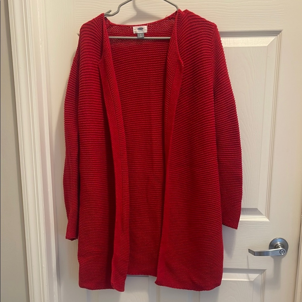 Old Navy Red Open-Front Women's Sweater